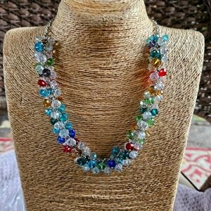 Vintage Venetian Rock Candy Crystal Necklace